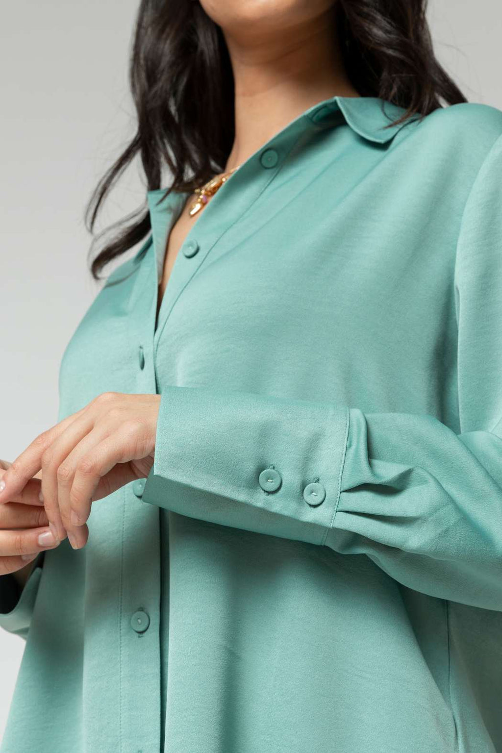 Mint Asana Silky Shirt - Sale