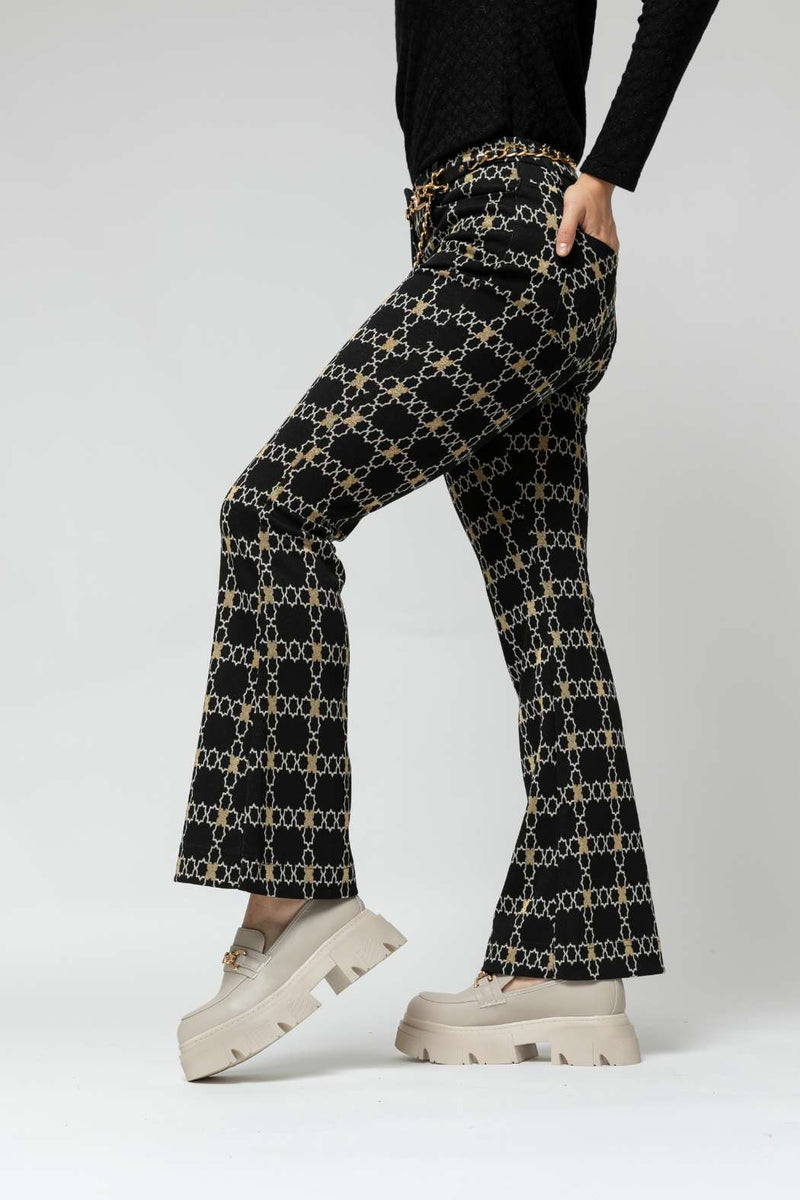 Black Gold Ponte Flare Pant - Sale