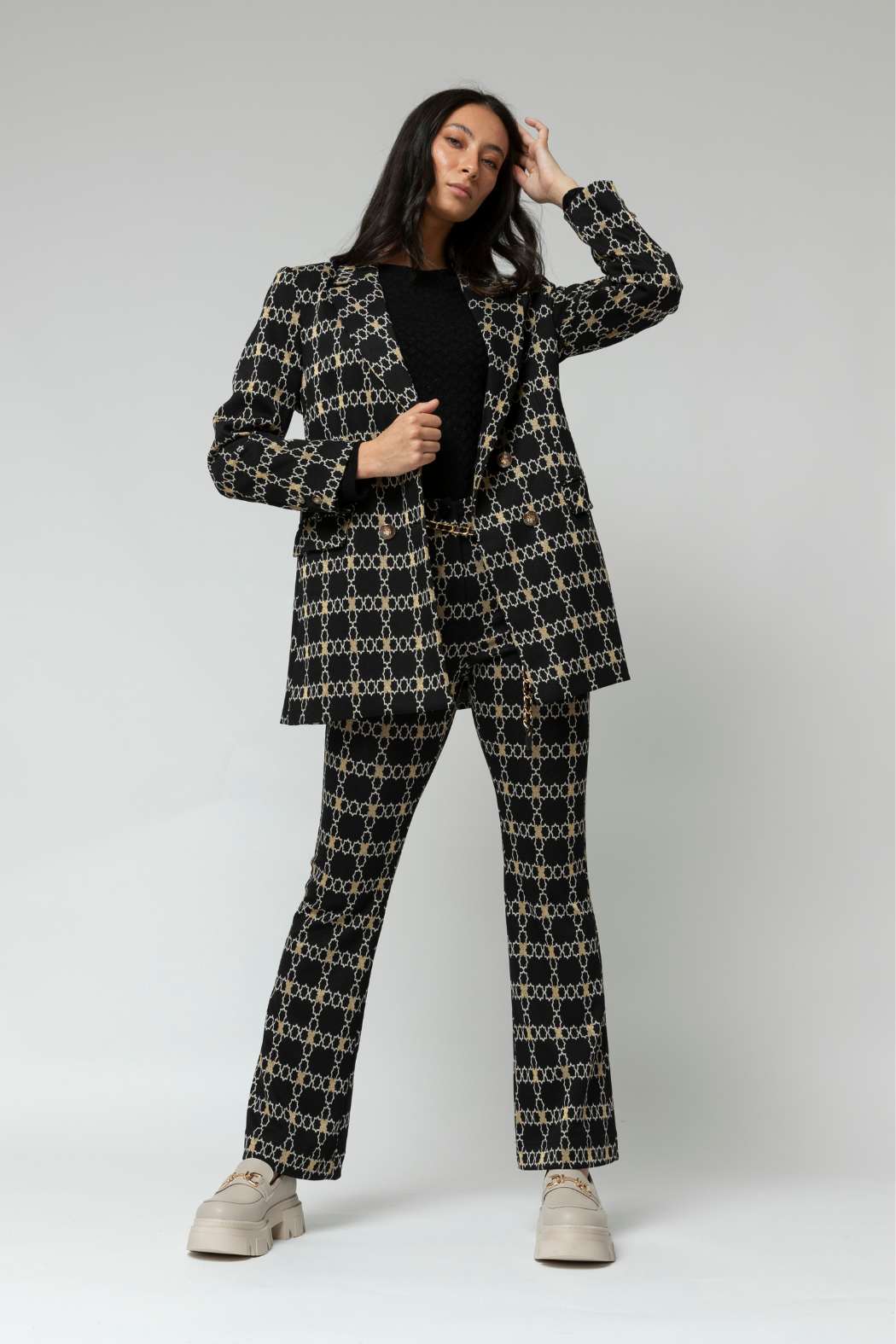 Black Gold Classic Double Breasted Blazer