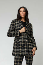 Black Gold Classic Double Breasted Blazer