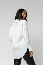 White Asana Silky Shirt - Sale