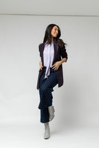 Black/purple Tweed Blazer- Sale