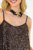 Copper Sequin Cami - Final Sale