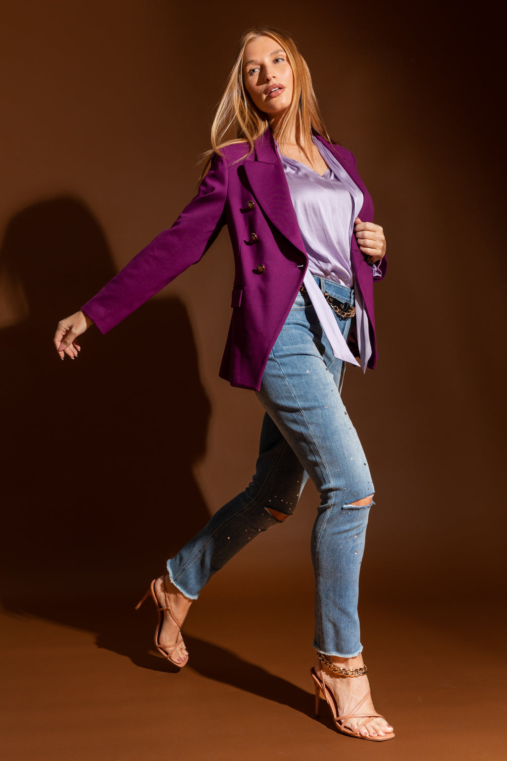 Mid Denim Diamante Jean