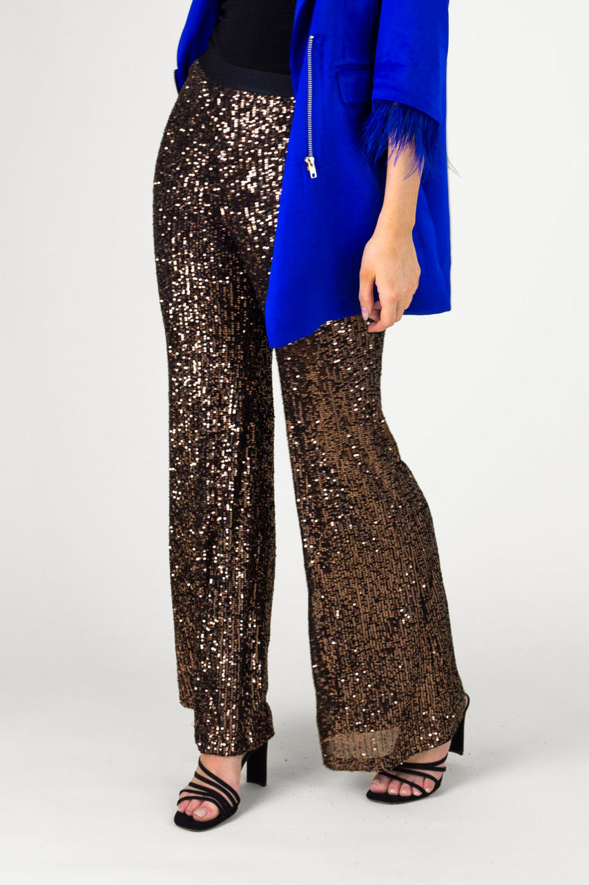 Copper Sequin Flare - Final Sale