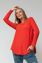 Orange Contour Bell Top