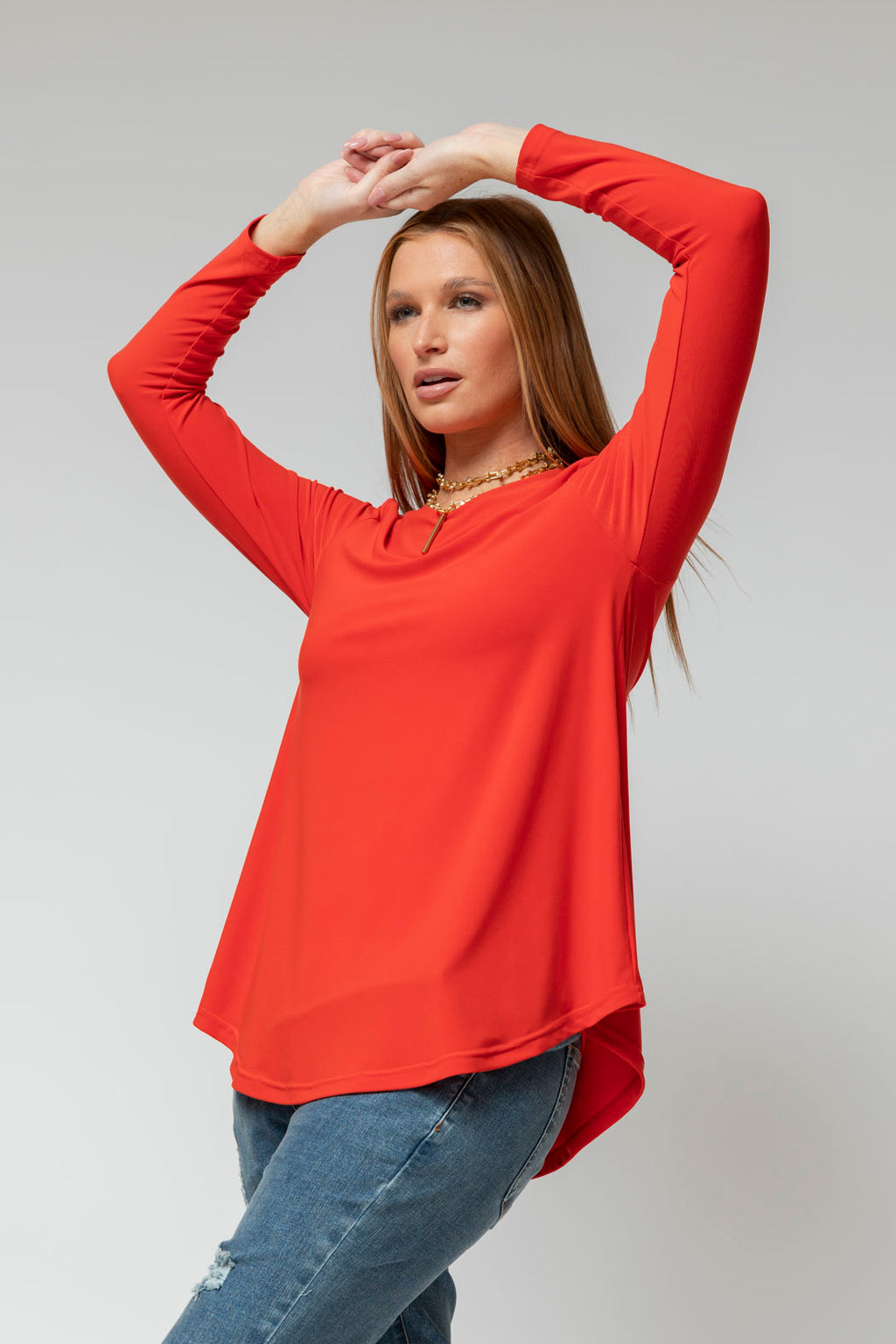 Orange Contour Bell Top