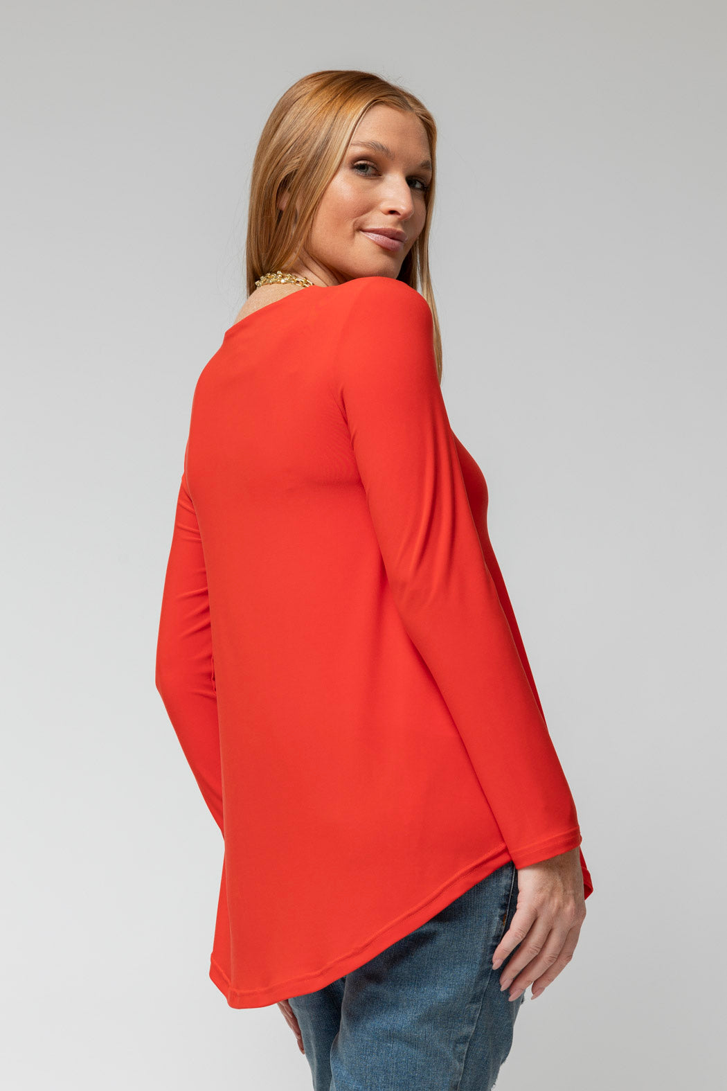 Orange Contour Bell Top
