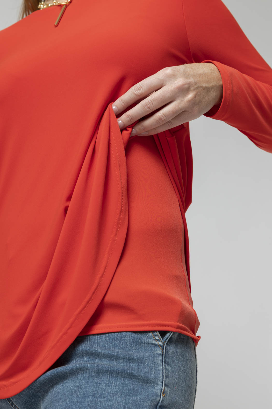 Orange Contour Bell Top