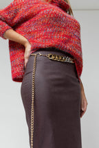 Gold And Silver Resin Chain Belt S