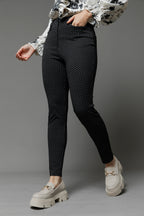 Black Spot Jacquard Slim Pant