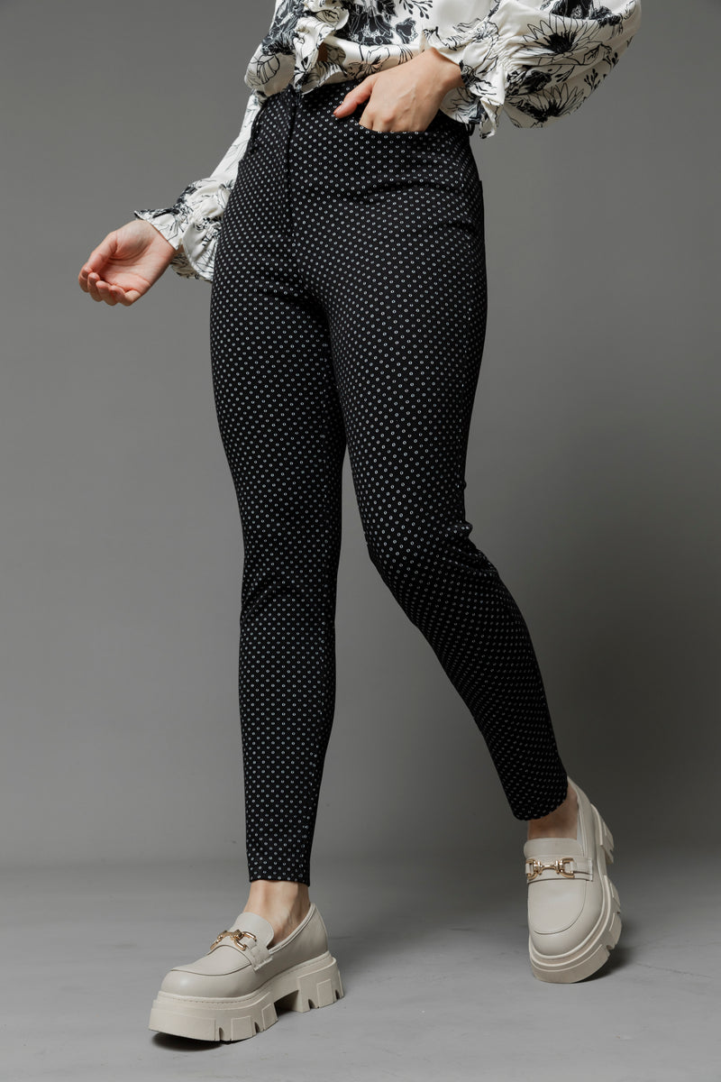 Black Spot Jacquard Slim Pant