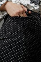 Black Spot Jacquard Slim Pant