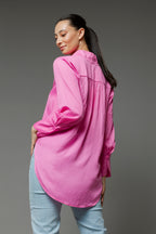 Pink Silky Blogger Shirt