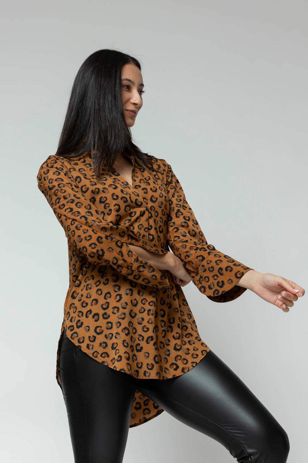 Tan Animal Blogger Shirt