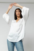 White Silky Bailey Blouse