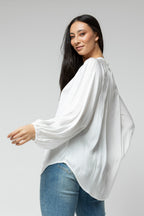 White Silky Bailey Blouse