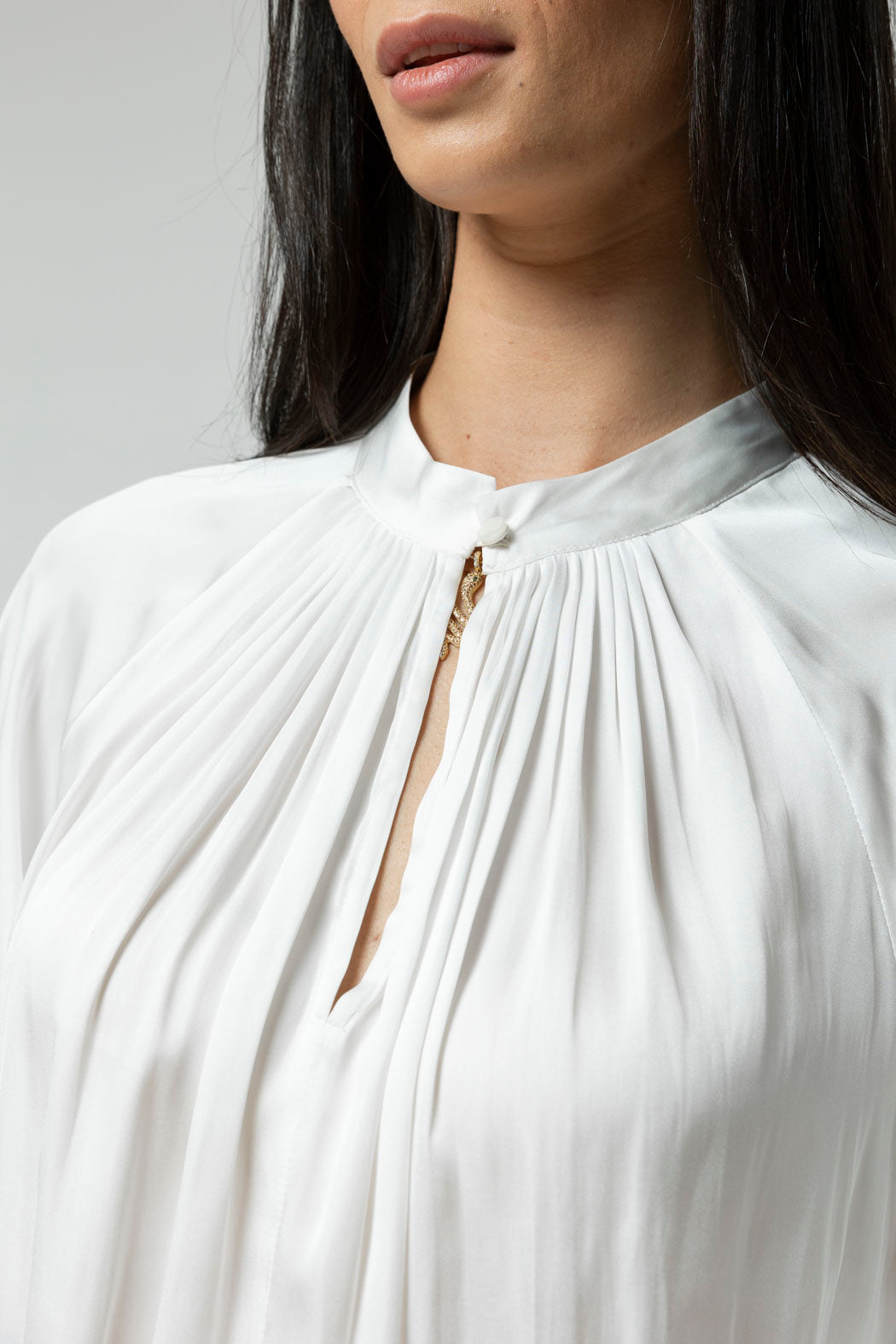 White Silky Bailey Blouse