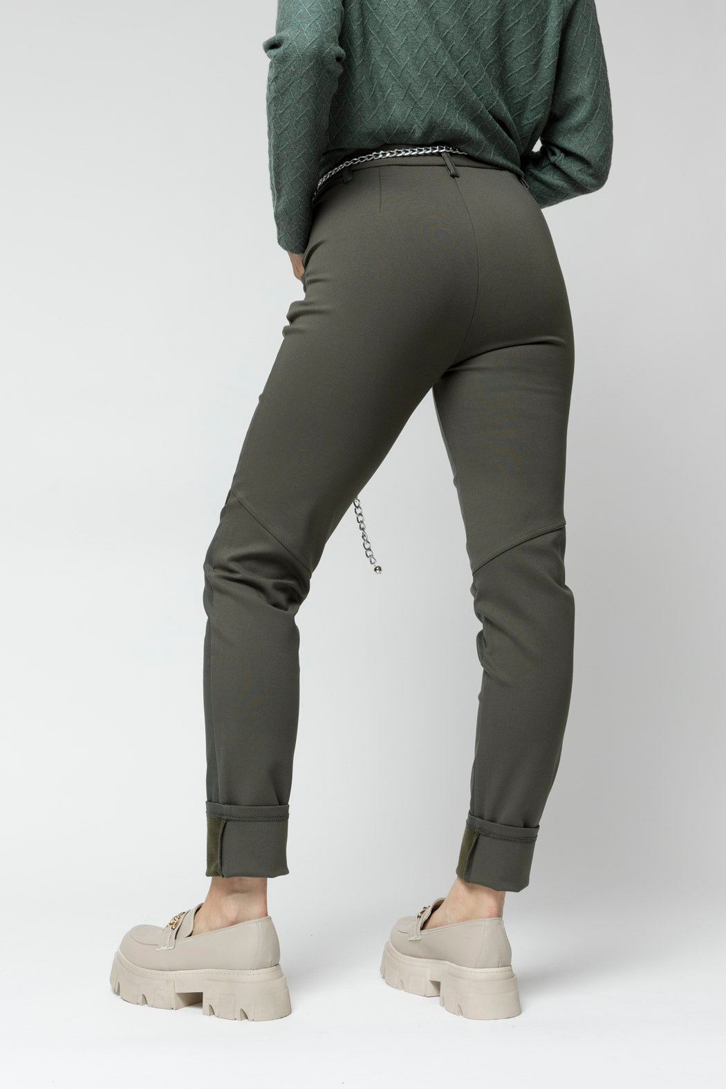 Khaki Waxed Spliced Pant