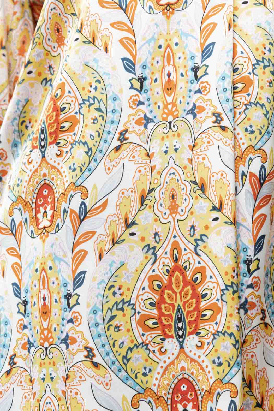 Yellow Blue Paisley Blogger Shirt