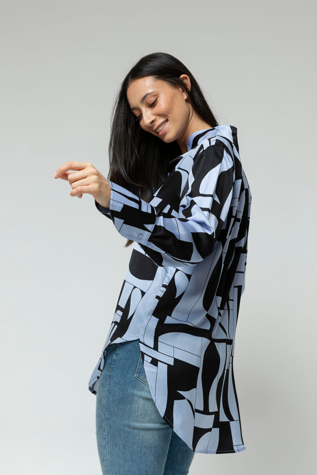 Lilac Black Blogger Shirt