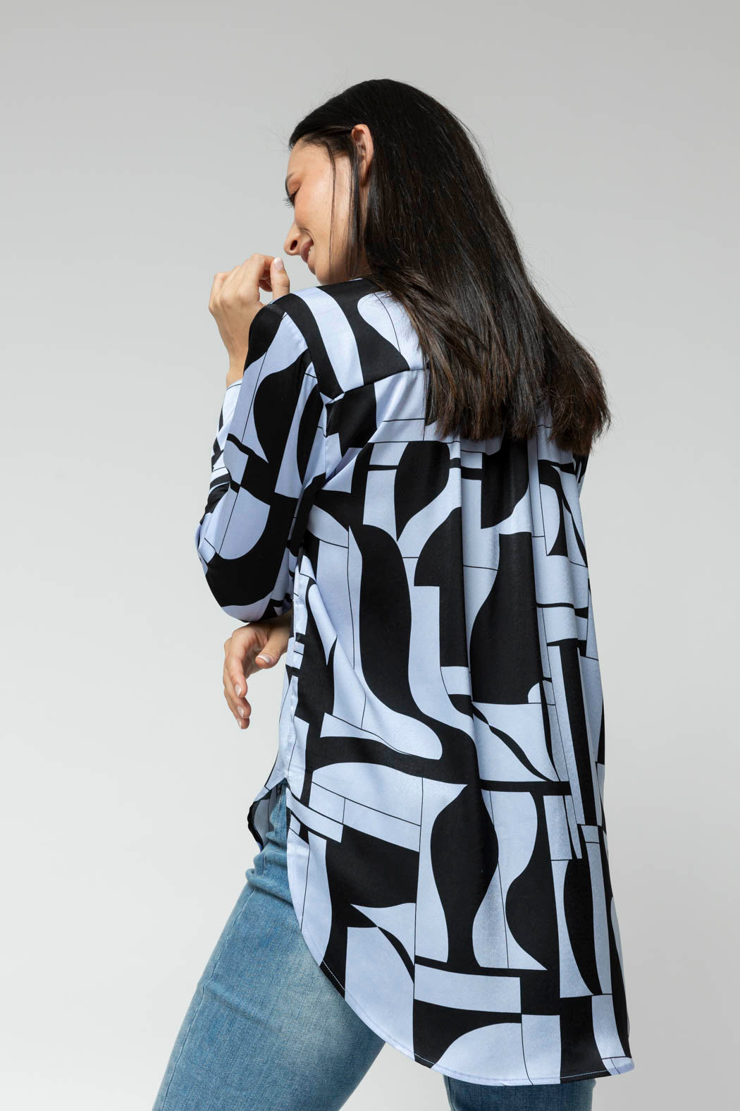 Lilac Black Blogger Shirt