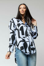 Lilac Black Blogger Shirt