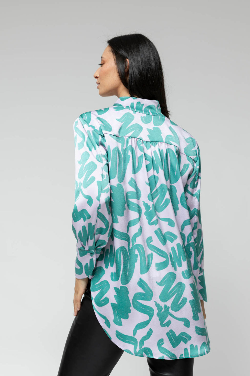 Lilac Green Blogger Shirt