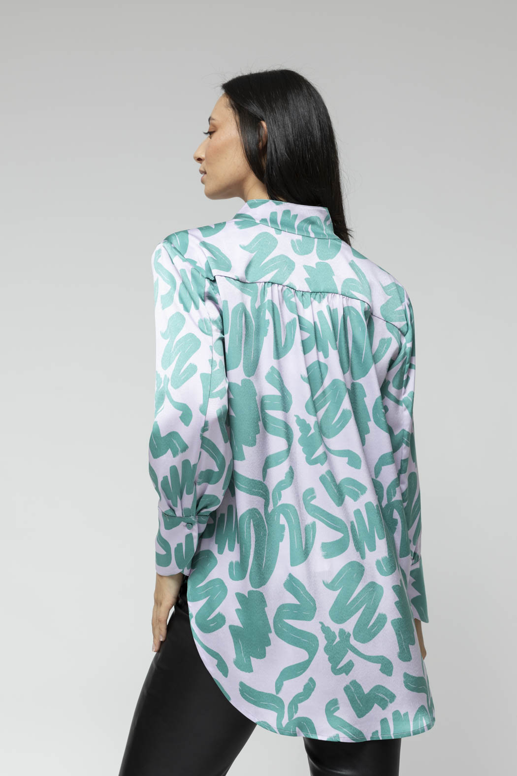Lilac Green Blogger Shirt