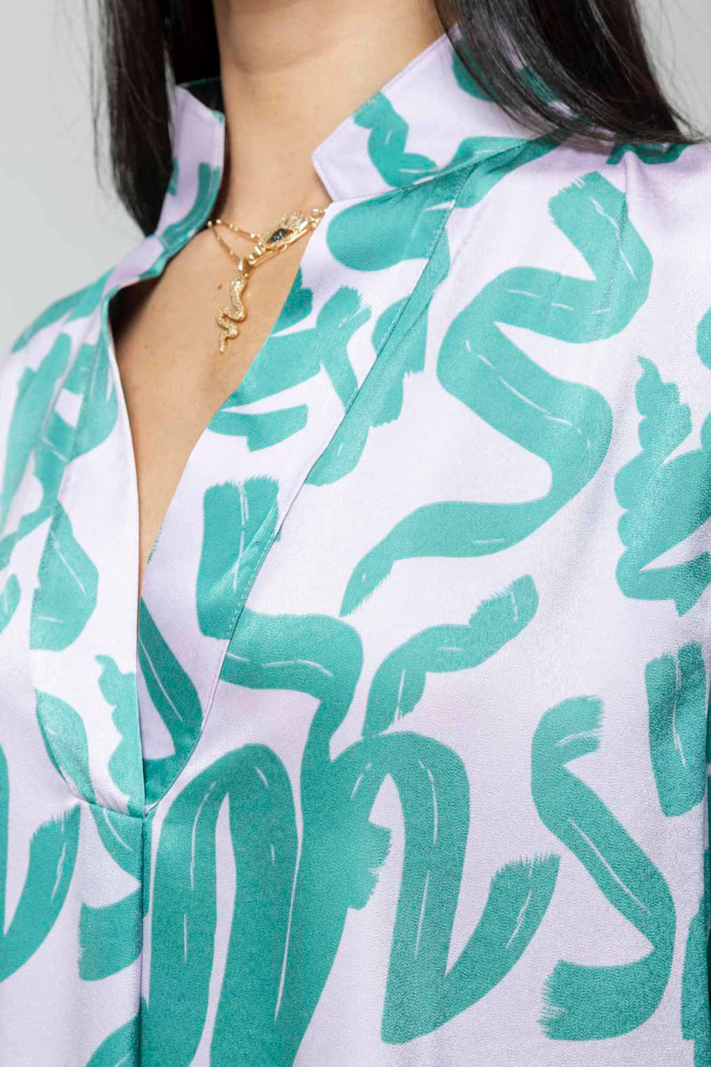 Lilac Green Blogger Shirt