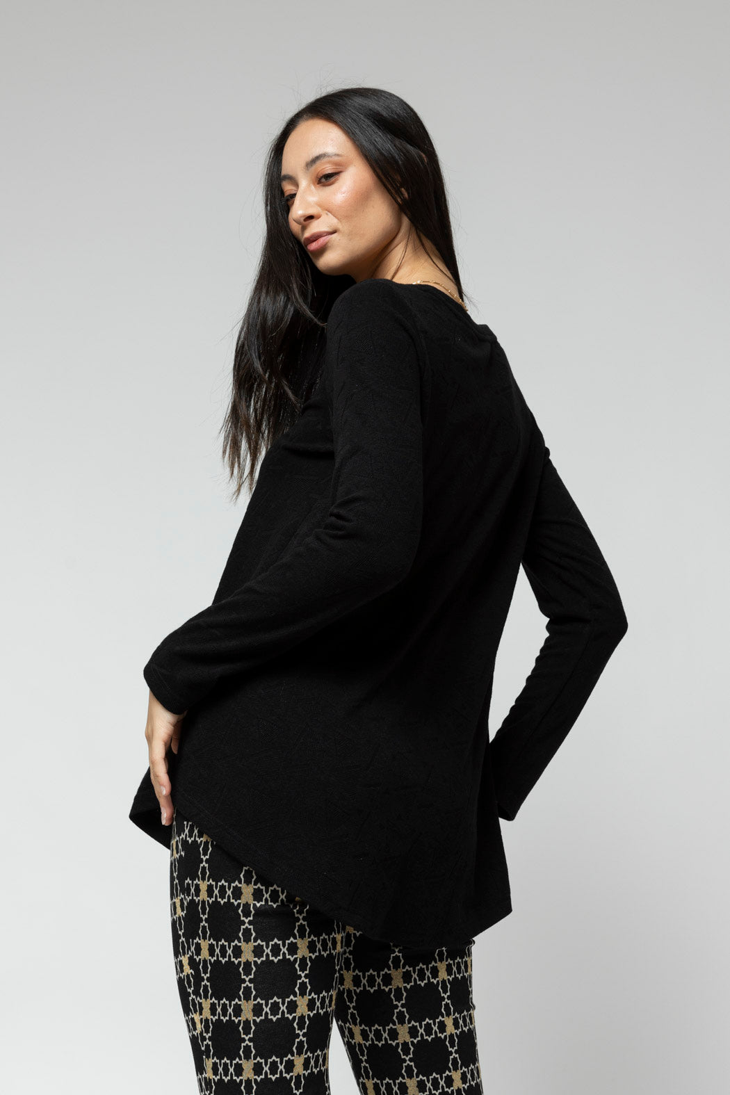 Black Bell Long Sleeve Top