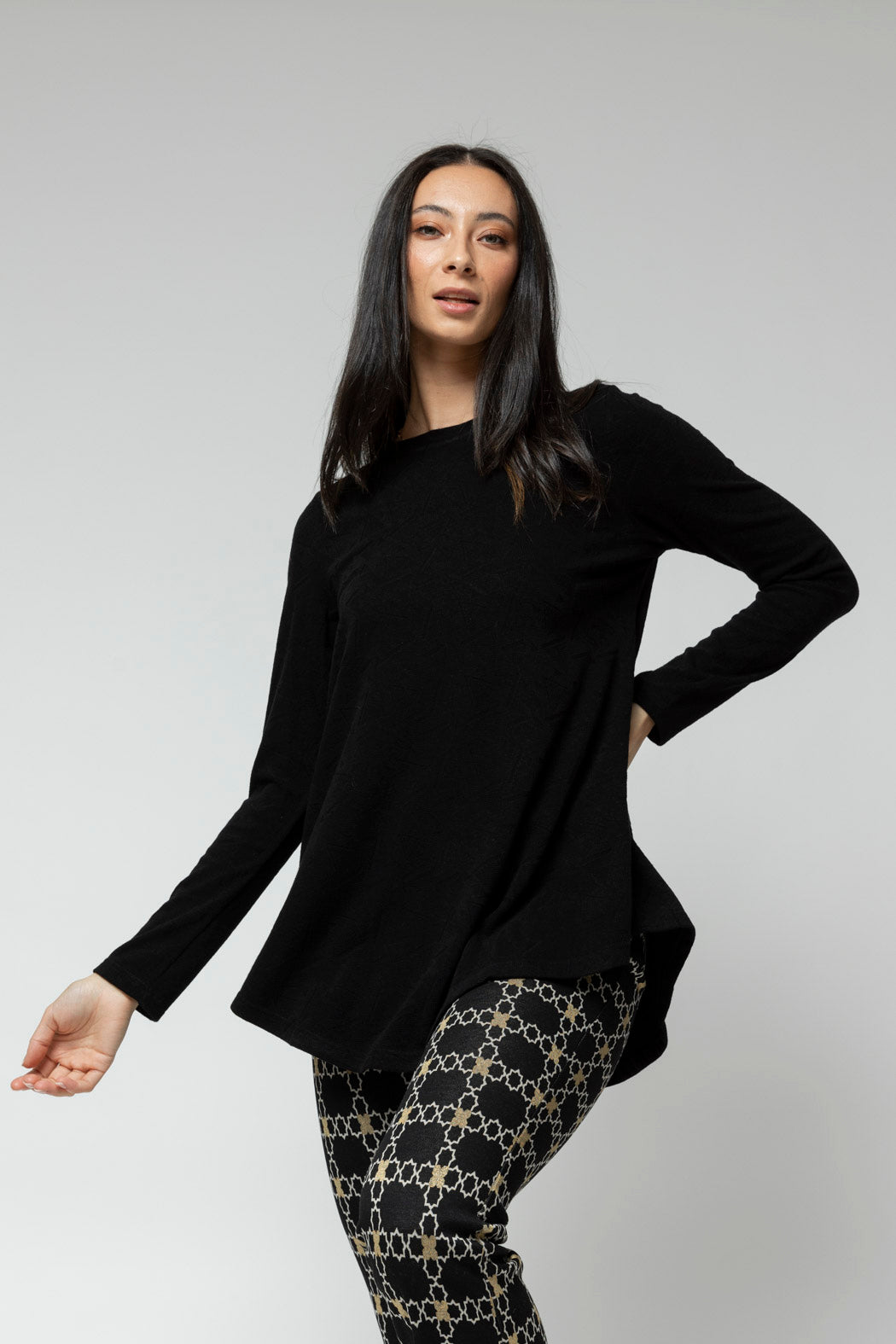 Black Bell Long Sleeve Top
