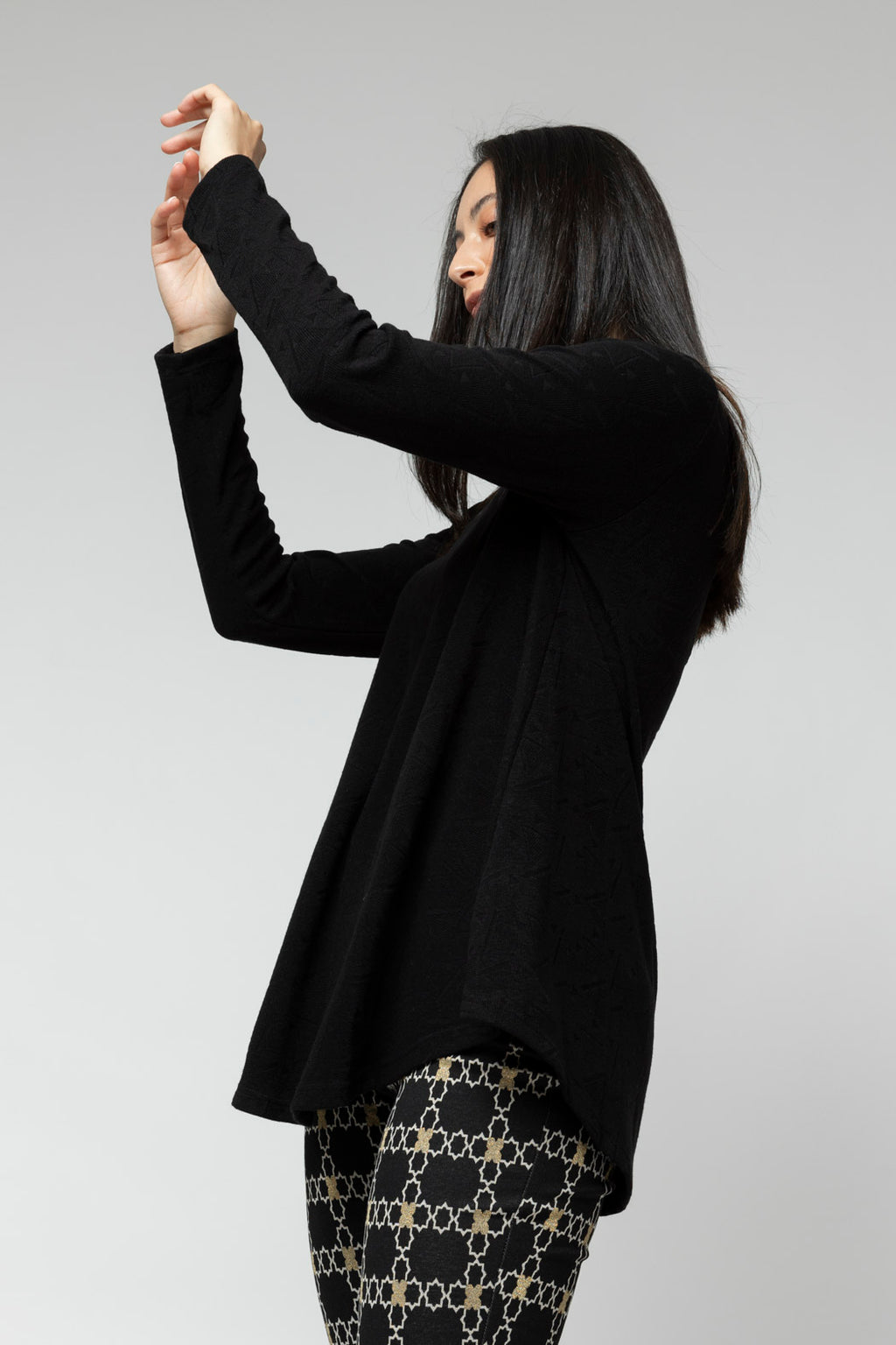 Black Bell Long Sleeve Top