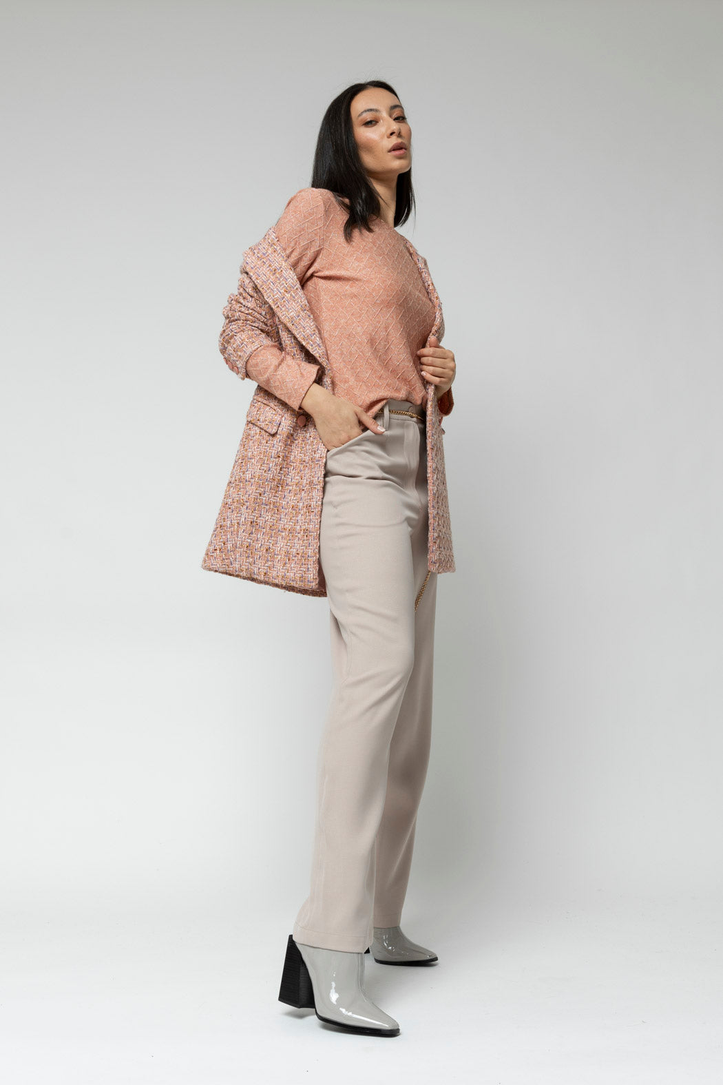 Pink Tweed Blazer