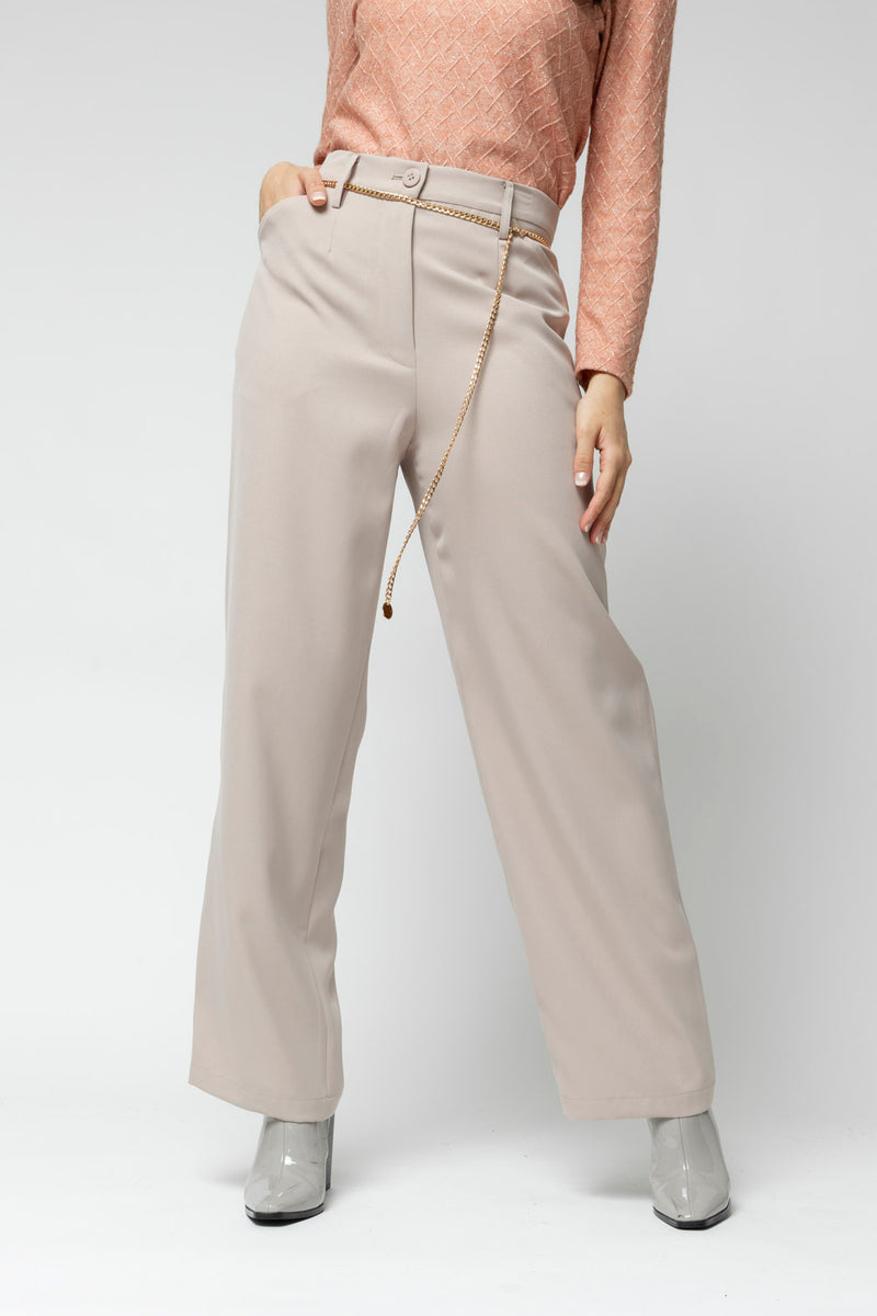 Putty Shimmer Straight Leg Pants