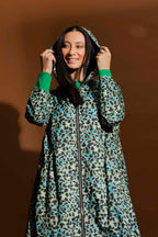 Green Animal Long Raincoat