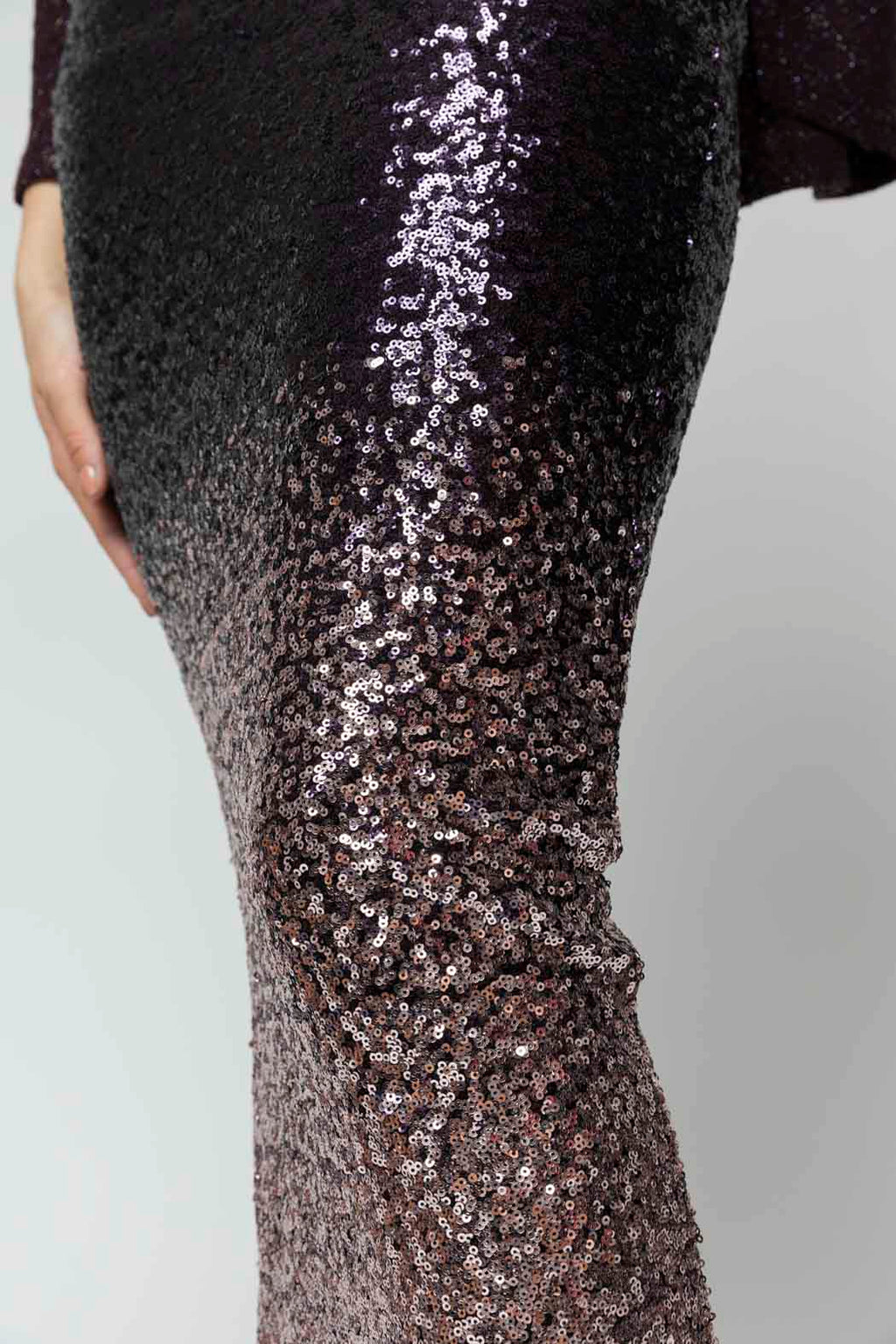 Purple Sequin Ombre Skirt