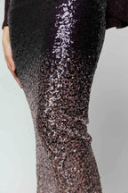 Purple Sequin Ombre Skirt
