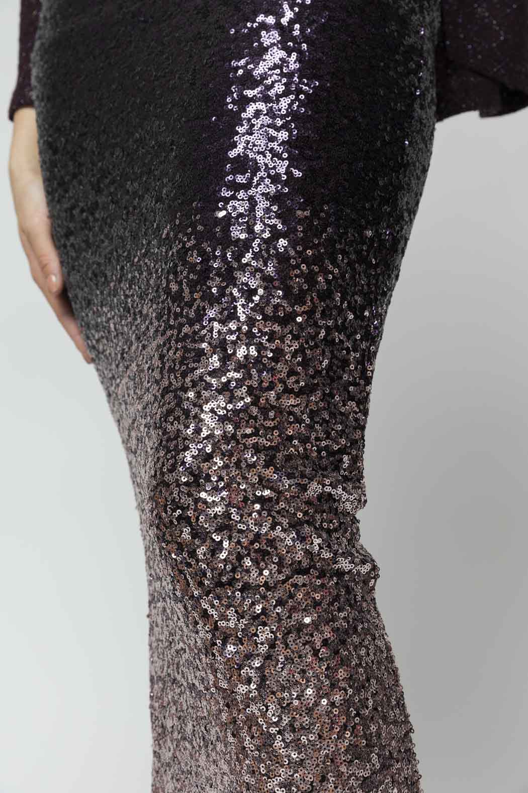 Purple Sequin Ombre Skirt