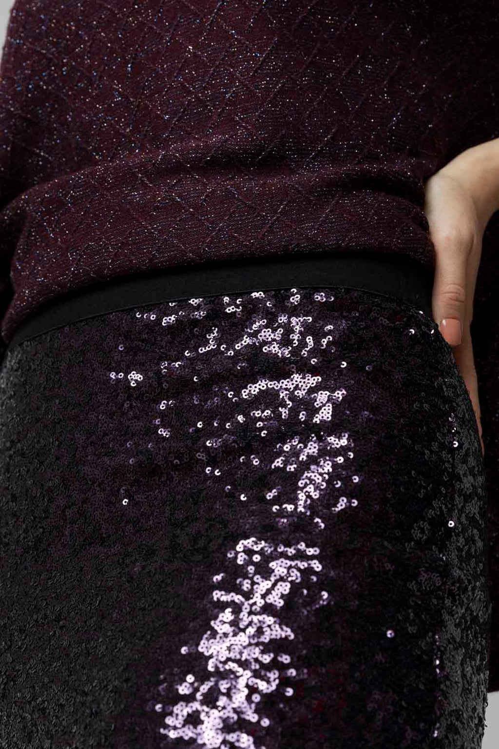 Purple Sequin Ombre Skirt