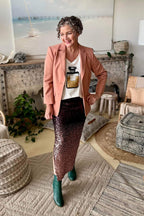 Purple Sequin Ombre Skirt