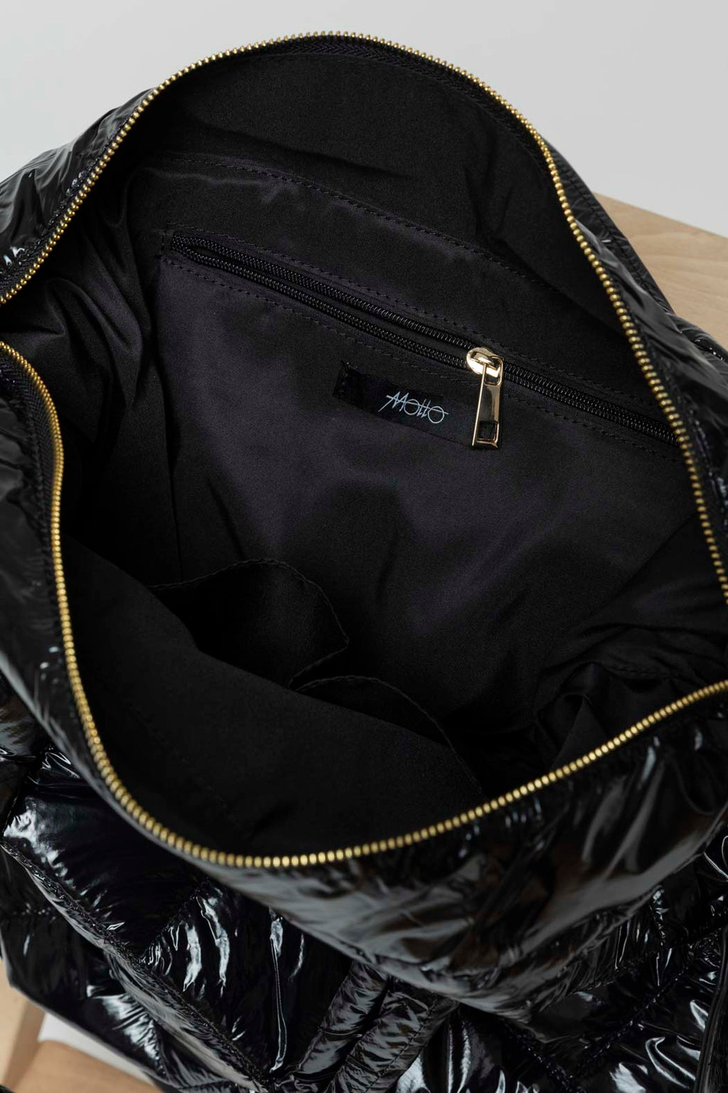 Black Quilted Tote Bag