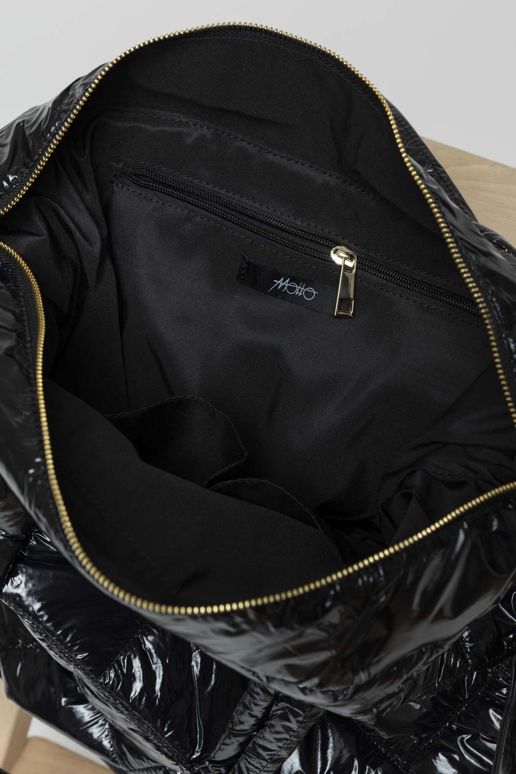 Black Quilted Tote Bag