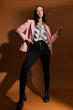 Black Sculpt Gold Zip Pant