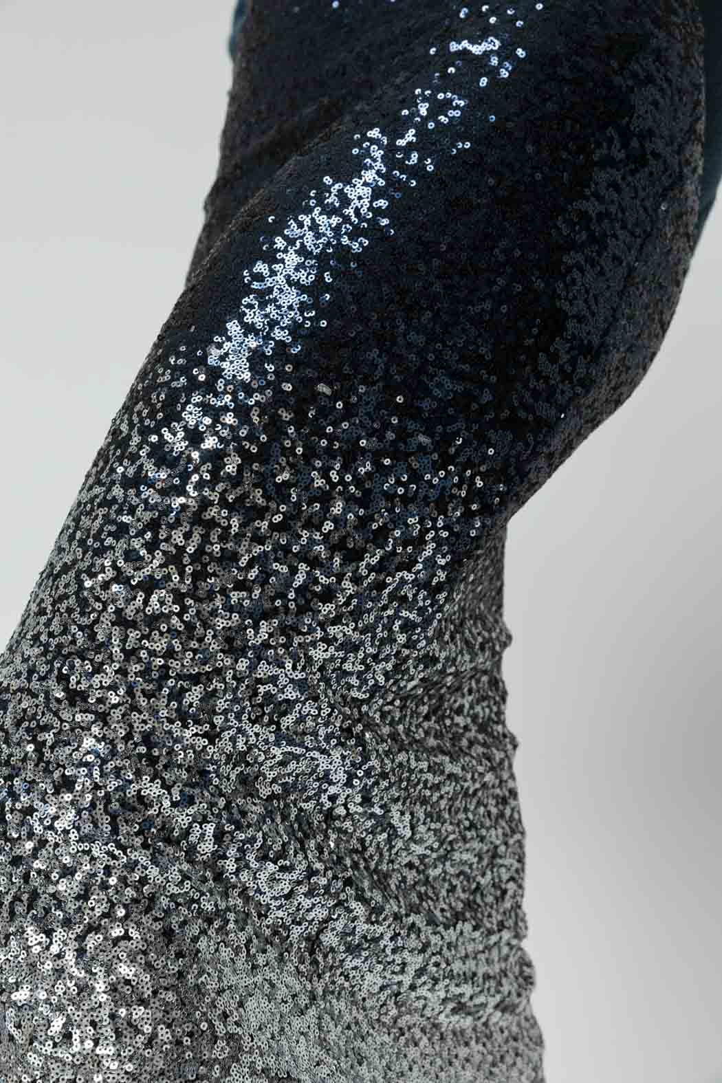 Navy Sequin Ombre Skirt