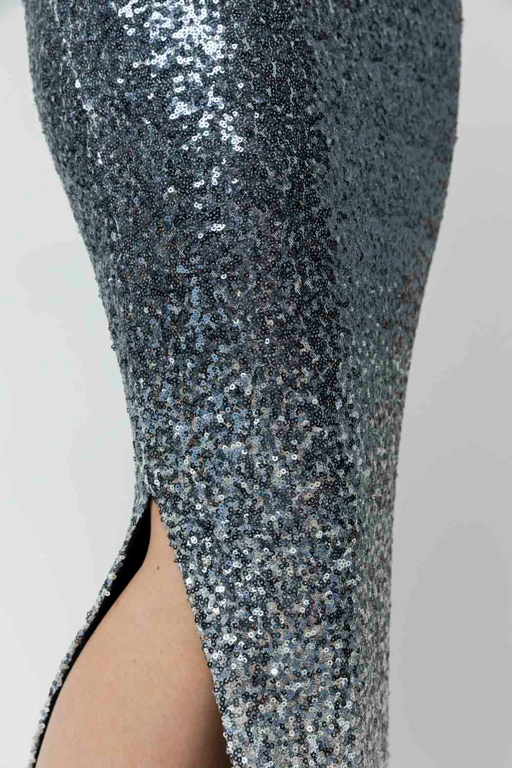 Pewter Sequin Ombre Skirt