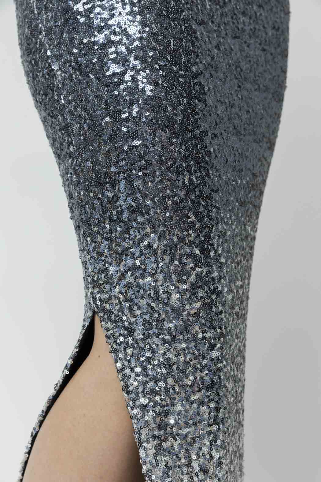 Pewter Sequin Ombre Skirt