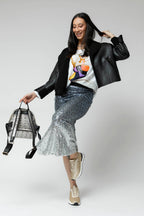 Pewter Sequin Ombre Skirt