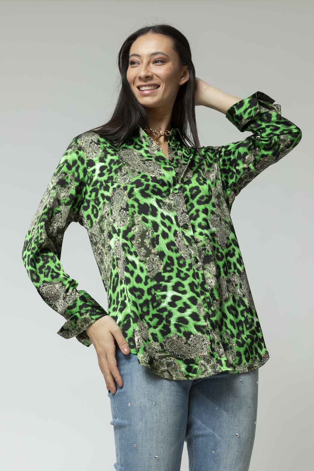 Green Asana Silky Shirt