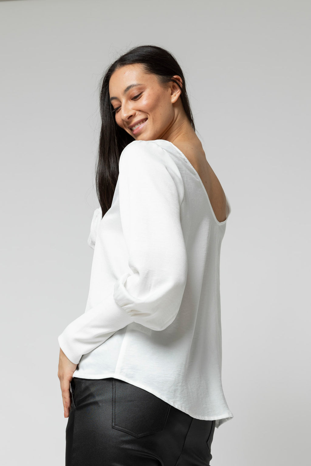 Ivory Reversible Silky Top